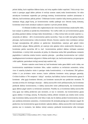 KOMISO SUTARTIS SAMPRATA, SUTARTIES ŠALYS, TURINYS IR FORMA, KOMISO SUTARTIES PABAIGA. Paveikslėlis 9