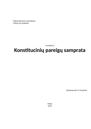 Konstitucinių pareigų samprata