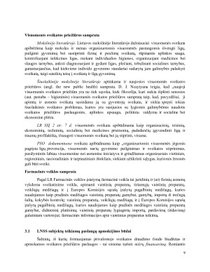 Lietuvos nacionalinė sveikatos sistemos raida, struktūra ir veikla. Paveikslėlis 9