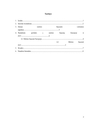 Požiūris į Mirties bausmę Europoje ir JAV. Paveikslėlis 2