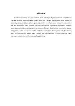 Europos Sąjungos ir nacionalinės teisės reglamentuojančių finansų teisę ypatumai. Paveikslėlis 8