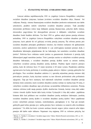Išankstinis valstybinės socialinio draudimo senatvės pensijos, jų reikšmė ir atsiradimo prielaidos. Paveikslėlis 4