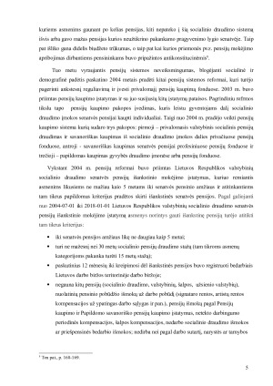 Išankstinis valstybinės socialinio draudimo senatvės pensijos, jų reikšmė ir atsiradimo prielaidos. Paveikslėlis 5