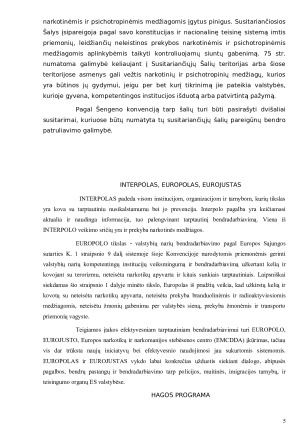 Nelegalios narkotikų apyvartos kontrolė pagal Šengeno teisyną. Paveikslėlis 5