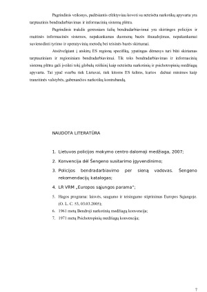 Nelegalios narkotikų apyvartos kontrolė pagal Šengeno teisyną. Paveikslėlis 7