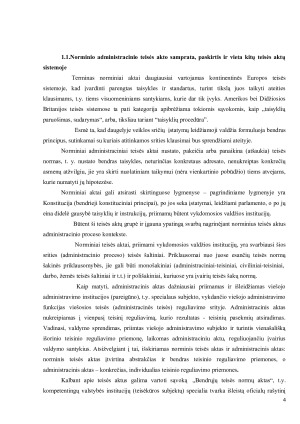 Norminio administracinio teisės akto samprata, paskirtis ir vieta kitų norminių teisės aktų sistemoje. Paveikslėlis 4