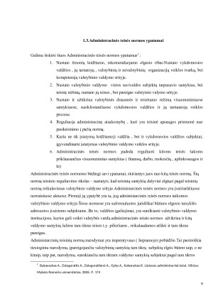 Norminio administracinio teisės akto samprata, paskirtis ir vieta kitų norminių teisės aktų sistemoje. Paveikslėlis 9