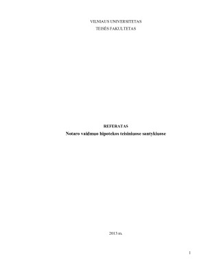 Notaro vaidmuo hipotekos teisiniuose santykiuose