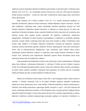 Notaro vaidmuo hipotekos teisiniuose santykiuose. Paveikslėlis 10