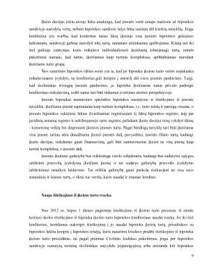 Notaro vaidmuo hipotekos teisiniuose santykiuose. Paveikslėlis 9