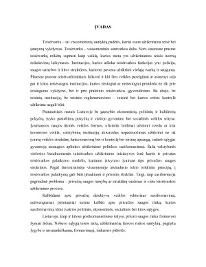 Privačios saugos tarnybos ir jų vaidmuo teisėtvarkos užtikrinime