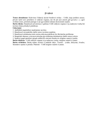 PRIVALOMI IR GALIMI ORGANAI UŽDAROJOJE AKCINĖJE BENDROVĖJE, JŲ SUDARYMO TVARKA. STEIGIMO SUTARTIS IR BENDROVĖS ĮSTATAI. Paveikslėlis 3