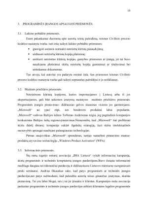 PROGRAMINĖS ĮRANGOS AUTORIŲ TEISĖS IR JŲ APSAUGA. Paveikslėlis 10