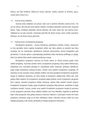PROGRAMINĖS ĮRANGOS AUTORIŲ TEISĖS IR JŲ APSAUGA. Paveikslėlis 8