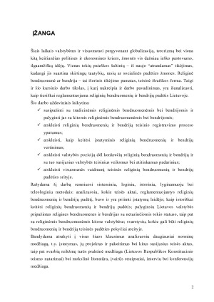 Religinių bendruomenių ir bendrijų teisinis reglamentavimas Lietuvoje. Paveikslėlis 2