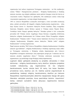 Religinių bendruomenių ir bendrijų teisinis reglamentavimas Lietuvoje. Paveikslėlis 6