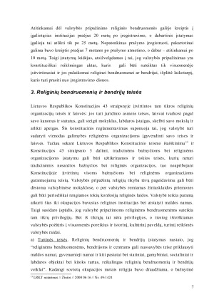 Religinių bendruomenių ir bendrijų teisinis reglamentavimas Lietuvoje. Paveikslėlis 7