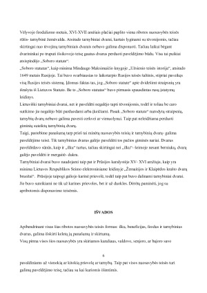 RIBOTA NUOSAVYBĖS TEISĖ (ILKU, BENEFICIJOS, FEODAI, TARNYBINIAI DVARAI). Paveikslėlis 6