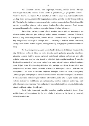 RIBOTOS CIVILINĖS ATSAKOMYBĖS JURIDINIŲ ASMENŲ YPATUMAI. Paveikslėlis 6