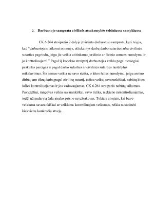 Samdančio darbuotojus asmens atsakomybė už darbuotojo padarytą žalą. Paveikslėlis 5