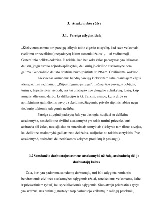Samdančio darbuotojus asmens atsakomybė už darbuotojo padarytą žalą. Paveikslėlis 6