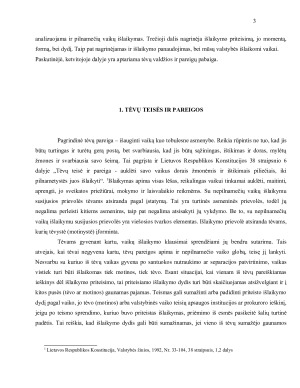 Tėvų pareigos materialiai išlaikyti savo vaikus analizė. Paveikslėlis 3