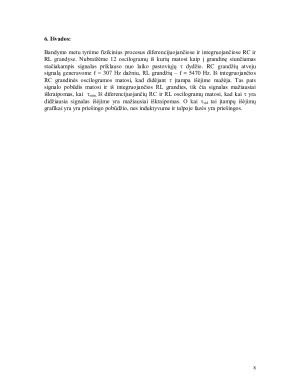 Pereinamųjų procesų RC ir RL grandyse tyrimas. Paveikslėlis 8
