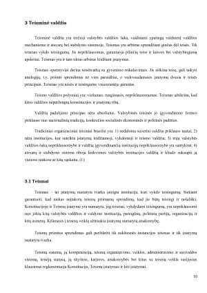 Valdžių padalijimo principo įgyvendinimas Lietuvoje. Paveikslėlis 10