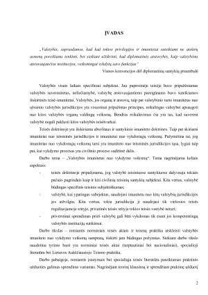 Valstybės imunitetas nuo vykdymo veiksmų. Paveikslėlis 2