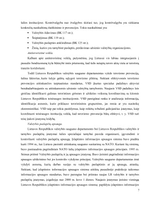 Valstybės saugumo departamento paskirtis, veikla ir teisinis reglamentavimas. Paveikslėlis 7