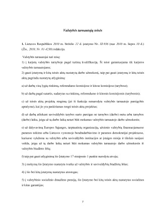 Valstybės tarnautojų pareigos, teisės ir ribojimai Lietuvos Respublikoje. Paveikslėlis 7
