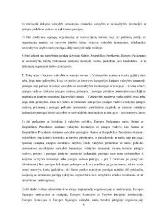 Valstybės tarnautojų pareigos, teisės ir ribojimai Lietuvos Respublikoje. Paveikslėlis 8