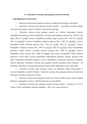 Valstybinės vartotojų teisių apsaugos tarnybos veikla ir paskirtis. Paveikslėlis 4