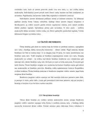 VERSLO TEISĖS SUBJEKTAI IR JŲ ORGANIZACINĖS FORMOS. Paveikslėlis 9