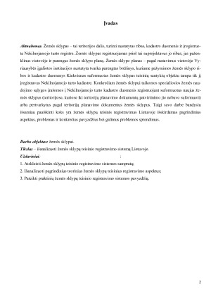 Žemės sklypų teisinio registravimo sistemos Lietuvoje analizė. Paveikslėlis 2