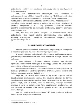 Teisinės atsakomybės rūšys ir jų palyginimas. Paveikslėlis 9