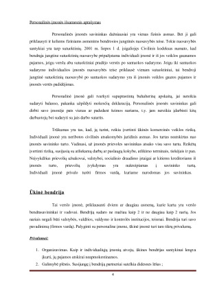 Teisiniai įmonių tipai Lietuvoje ir jų palyginimas. Paveikslėlis 4