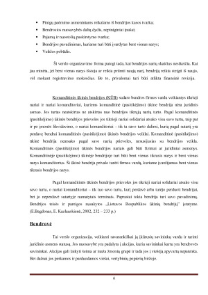 Teisiniai įmonių tipai Lietuvoje ir jų palyginimas. Paveikslėlis 6