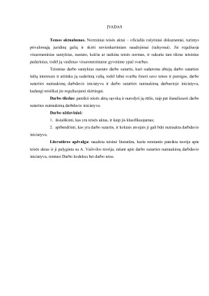 TEISĖS AKTAI IR JŲ RŪŠYS. DARBO SUTARTIES NUTRAUKIMAS DARBDAVIO INICIATYVA. Paveikslėlis 3