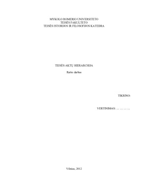 TEISĖS AKTŲ HIERARCHIJA