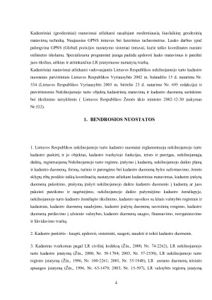 TEISĖS AKTŲ REGLAMENTUOJANČIŲ ŽEMĖS SKLYPŲ KADASTRINIUS DARBUS APŽVALGA. Paveikslėlis 4