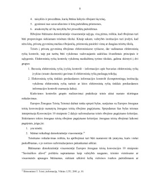 Teisės į privatų gyvenimo neliečiamumą bei teisės į informaciją derinimas. Paveikslėlis 8