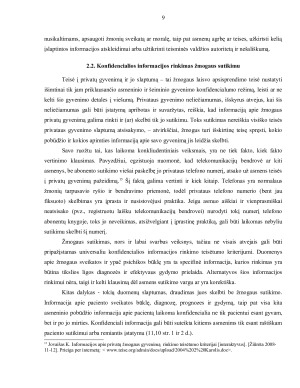 Teisės į privatų gyvenimo neliečiamumą bei teisės į informaciją derinimas. Paveikslėlis 9