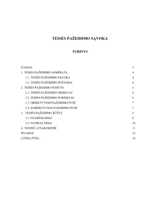 Teisės pažeidimo sąvoka, rūšys ir teisinė atsakomybė