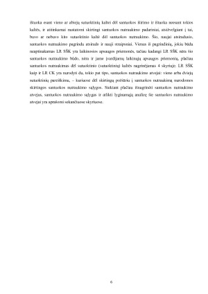 SANTUOKOS NUTRAUKIMAS. LR CK IR LR SŠK – LYGINAMASIS ASPEKTAS. Paveikslėlis 6