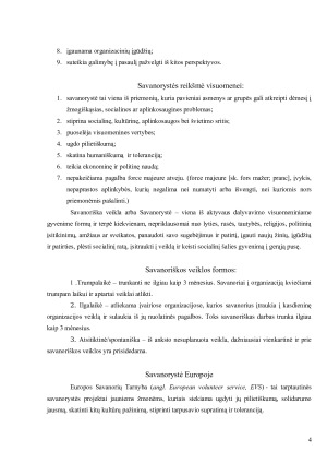 Savanorystė Lietuvoje ir kitose pasaulio šalyse. Savanoriškos veiklos teisinis reglamentavimas. Paveikslėlis 4