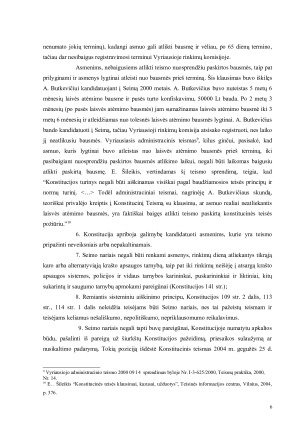 Seimo nario konstitucinis statusas. Paveikslėlis 7