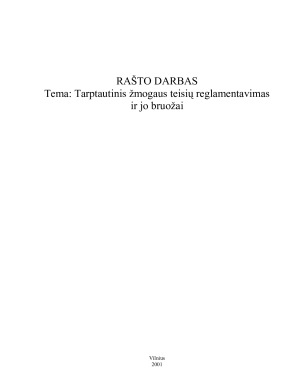Tarptautinis žmogaus teisių reglamentavimas ir jo bruožai