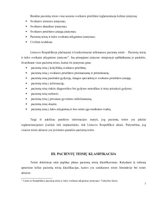 PACIENTŲ TEISIŲ SAMPRATA IR KLASIFIKAVIMAS. Paveikslėlis 7