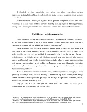 PACIENTŲ TEISIŲ SAMPRATA IR KLASIFIKAVIMAS. Paveikslėlis 9